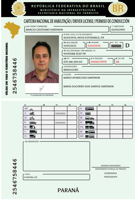 CNH de Marcio Cristiano Santinon